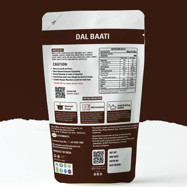 Ready to Eat Gujarati Dal Baati