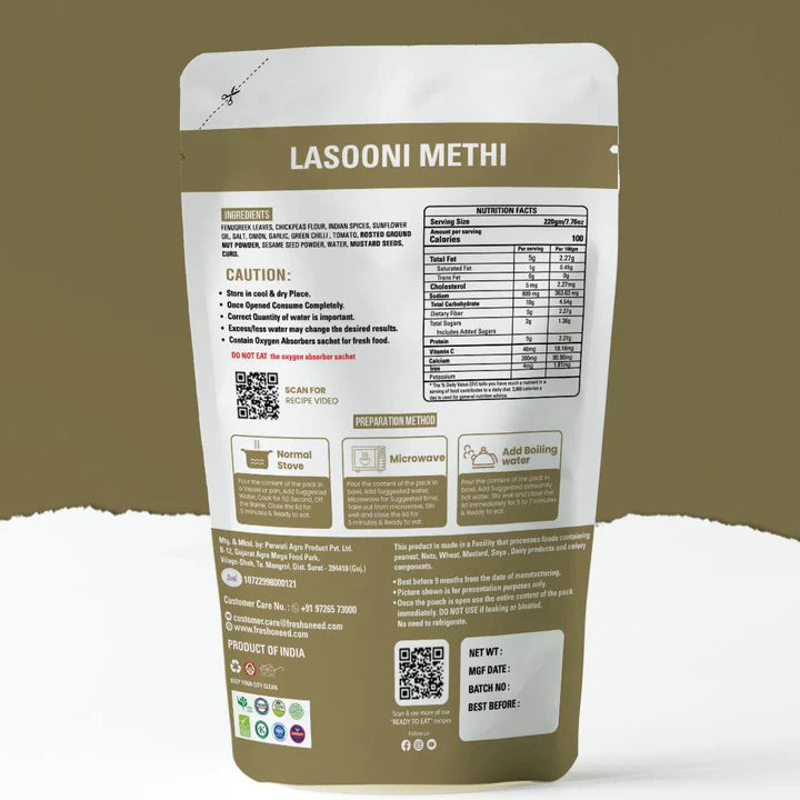 Ready to Eat Lasooni Methi