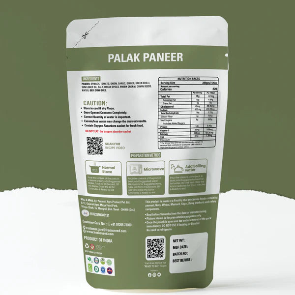 Ready to Eat Palak Paneer