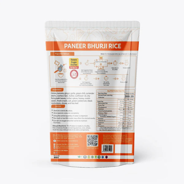 Ready to Eat Paneer Bhurji Rice