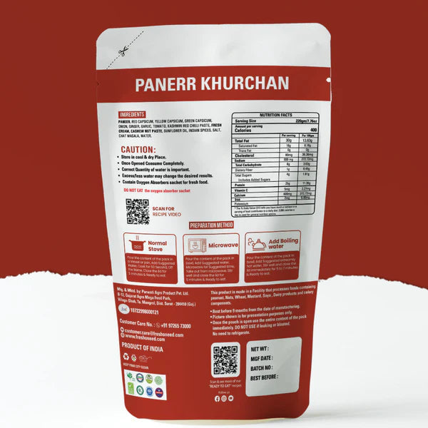 Ready to Eat Paneer Khurchan