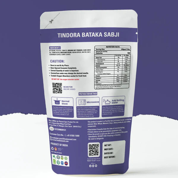 Ready to Eat Tindora Bataka