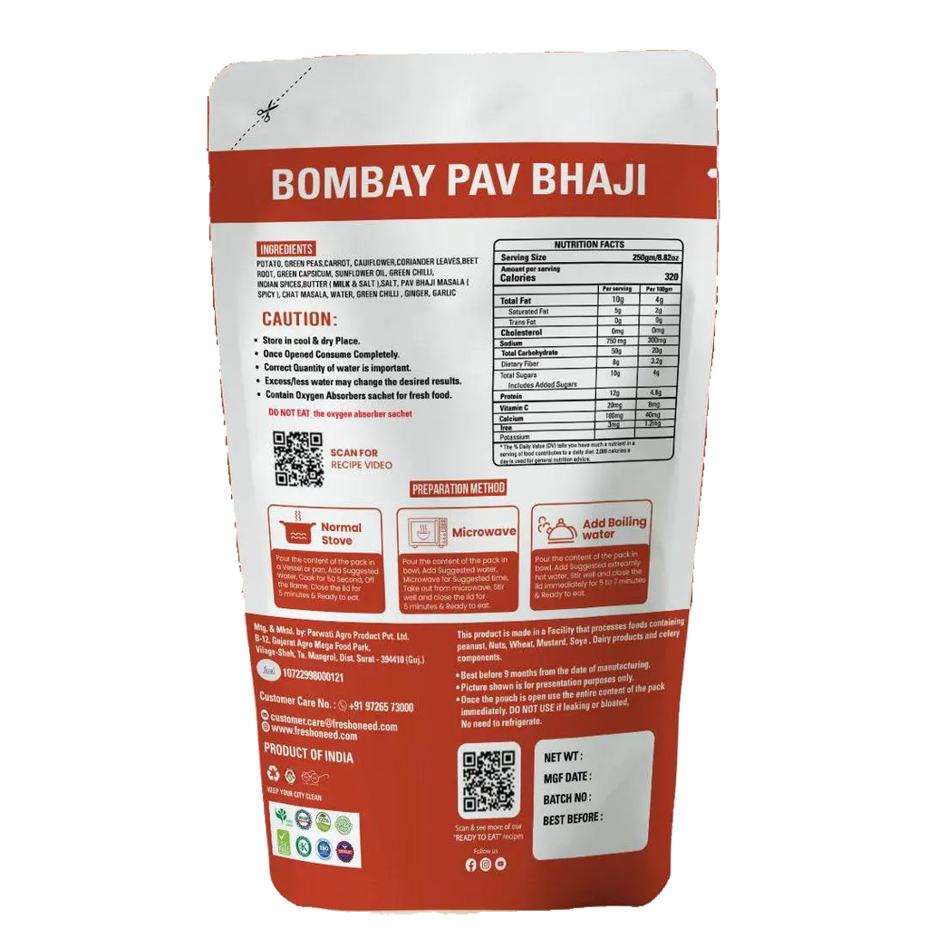 Ready to Eat Bombay Pav Bhaji