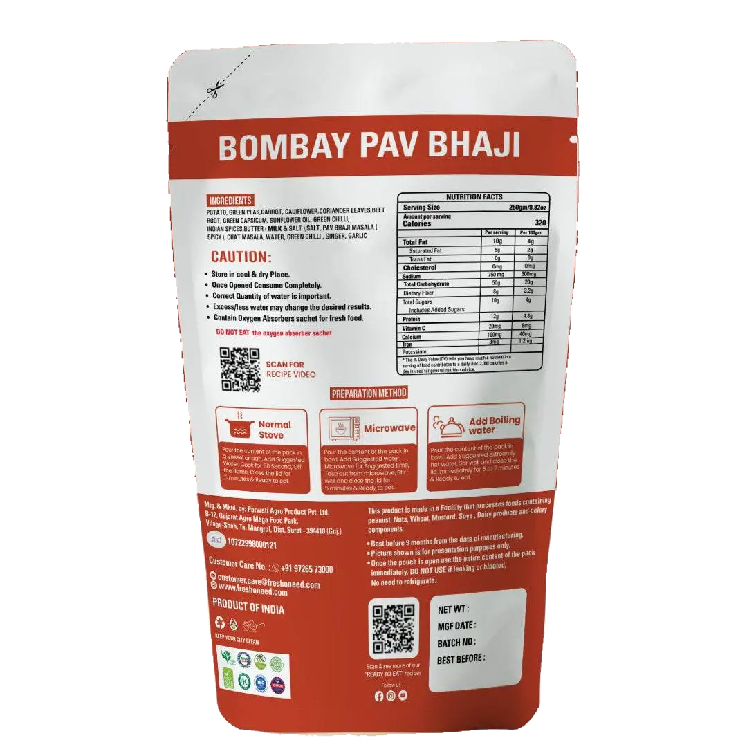 Ready to Eat Bombay Pav Bhaji