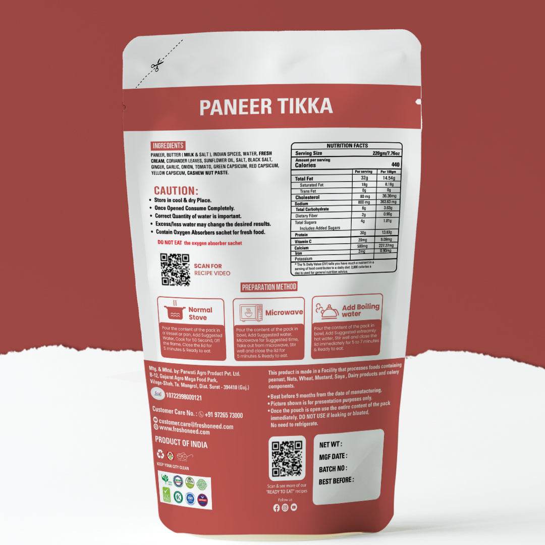 Ready to Eat Paneer Tikka