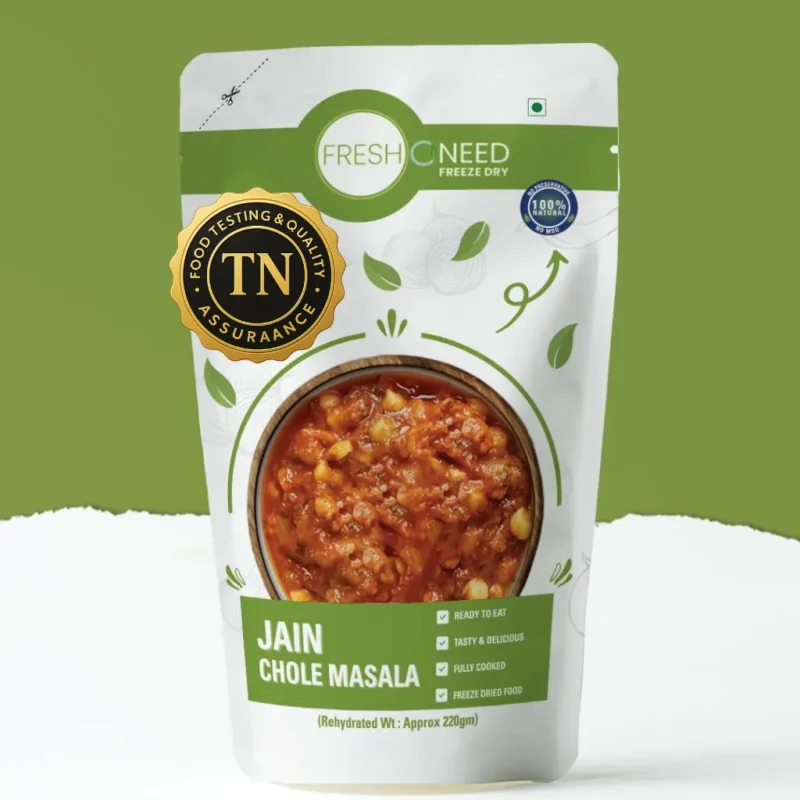 Ready to Eat Jain Chole Masala | No Onion No Garlic | Freeze-Dried Indian Chickpea Curry for Jain & Swaminarayan Diet
