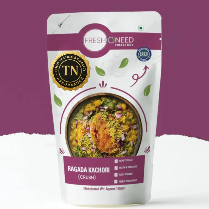 Ready to Eat Ragada Kachori | Indian Street Food Chaat | Freeze-Dried Snack Meal for Export